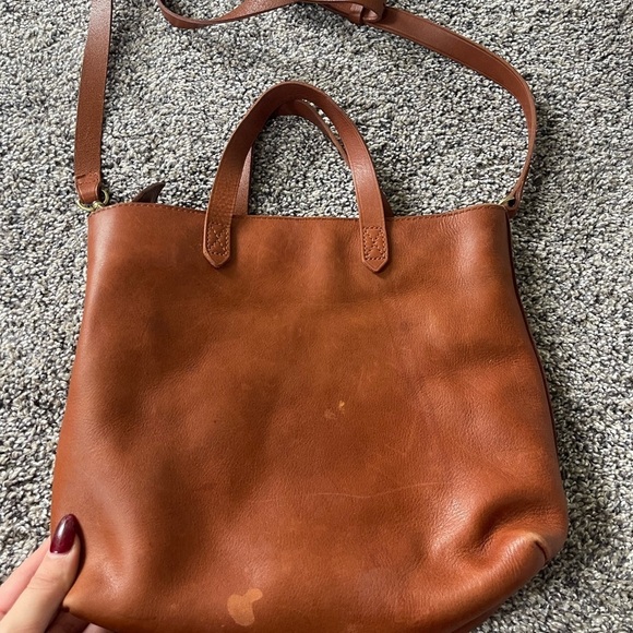 Madewell Brown Suede stripe Leather Bag - Picture 2 of 7